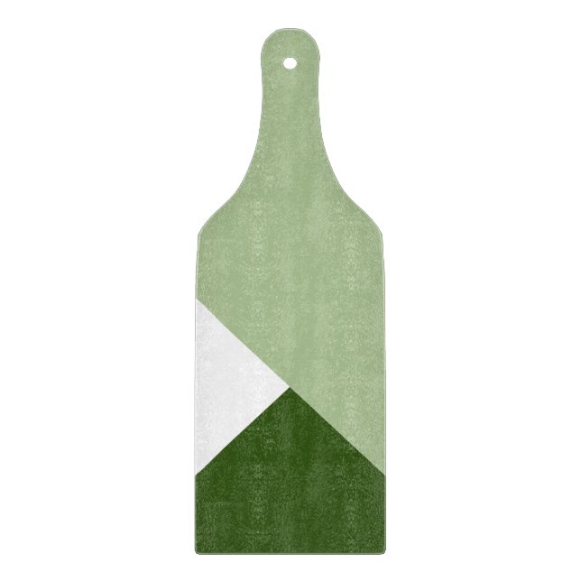 Green and White Modern Colour Block 2 Cutting Board (Front)
