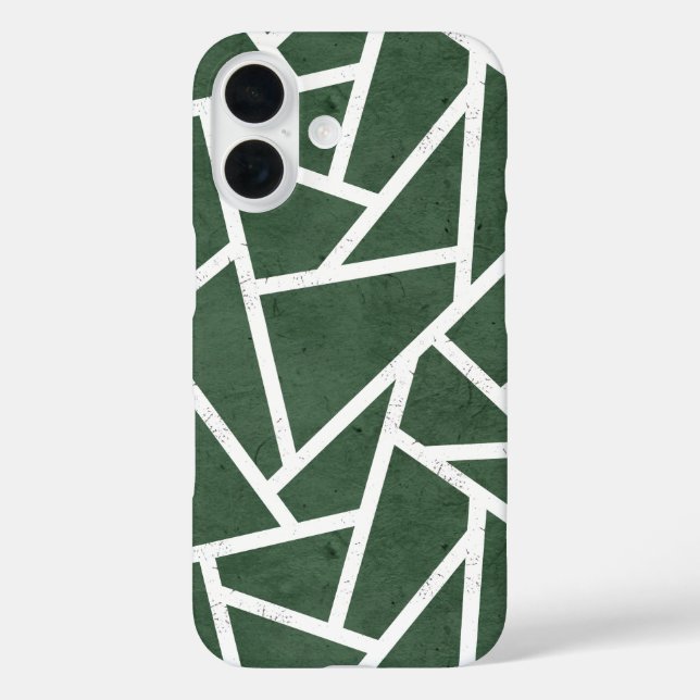 Green and white mosaic pattern Case-Mate iPhone case (Back)