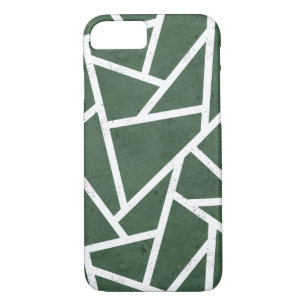 Green and white mosaic pattern iPhone 8/7 case