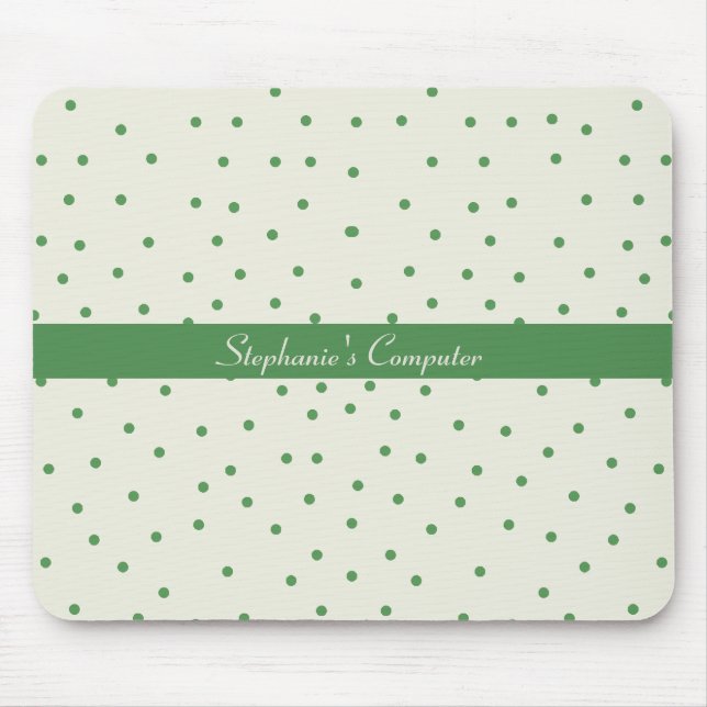 Green and White Mousepad (Front)