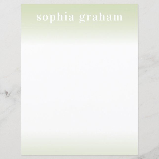 Green and White Ombre Paper (Front)