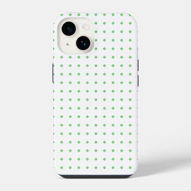 Green and white pattern iPhone case (Back)