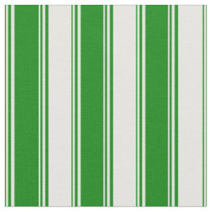 Green and White Pattern of Stripes Fabric