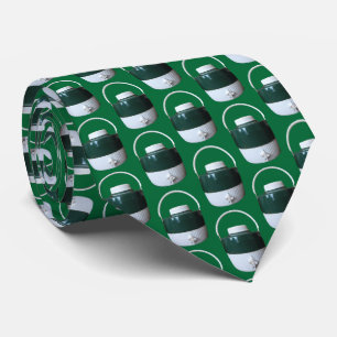 Green and White Picnic Jug Tie