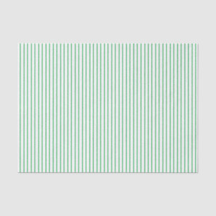 Green and White Pinstripe Tissue Paper
