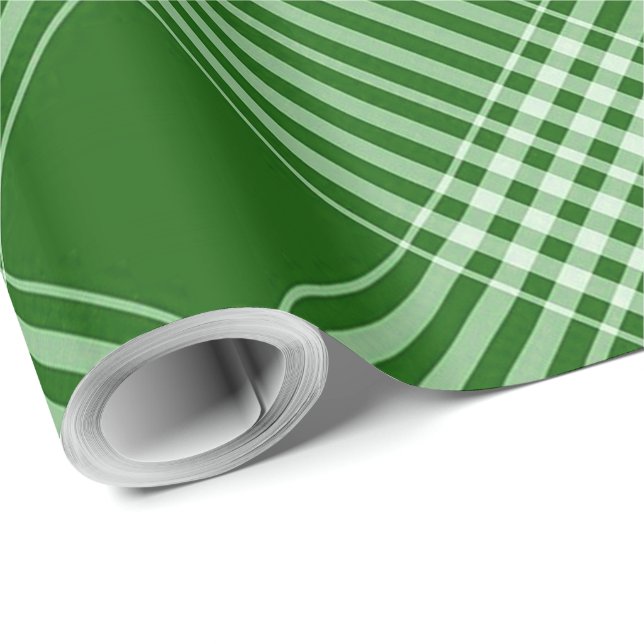 Green And White Plaid Wrapping Paper (Roll Corner)