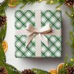 Green and White Plaid Wrapping Paper<br><div class="desc">Transform your holiday season with our exquisite Green and White Buffalo Plaid Holiday Card Collection. Featuring a stunning watercolor green and white buffalo plaid pattern, our coordinating wrapping paper radiates timeless elegance and festive charm. Perfect for creating beautifully wrapped presents. Dive into a world of festive elegance and make this...</div>