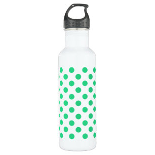 Green and white polka dots 710 ml water bottle