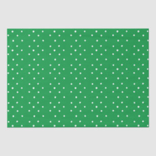 Green And White Polka Dots  Tissue Paper