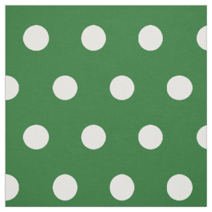 Green and white polkadot pattern DIY hobby fabric