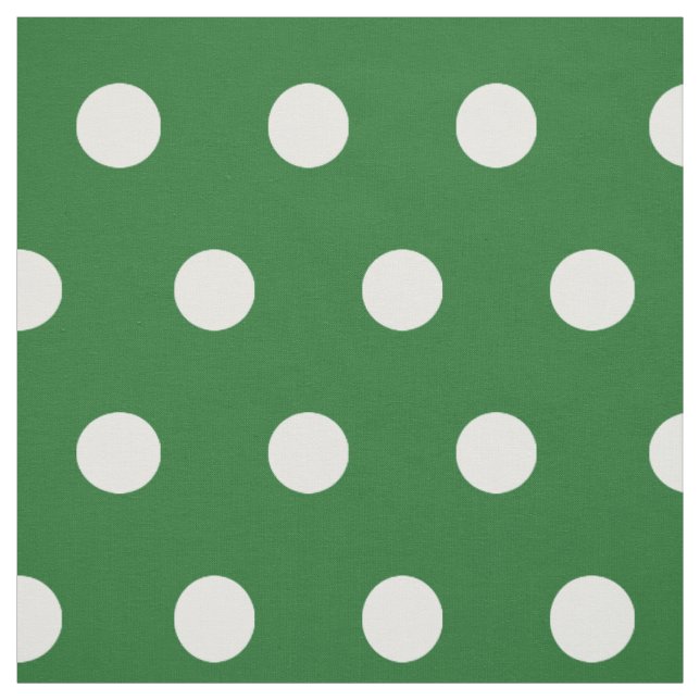 Green and white polkadot pattern DIY hobby fabric (Swatch)
