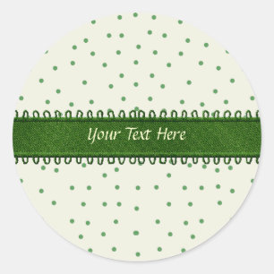 Green and White Polkadot Sticker
