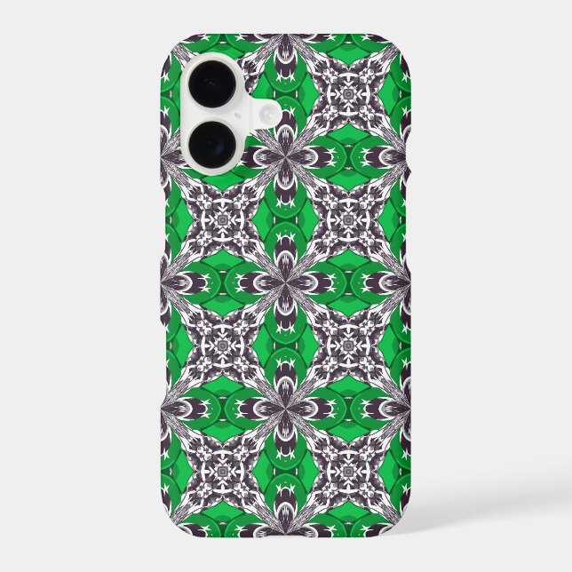Green and White Repeat Tile Pattern (Back)