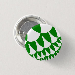 Green and White Scales 3 Cm Round Badge