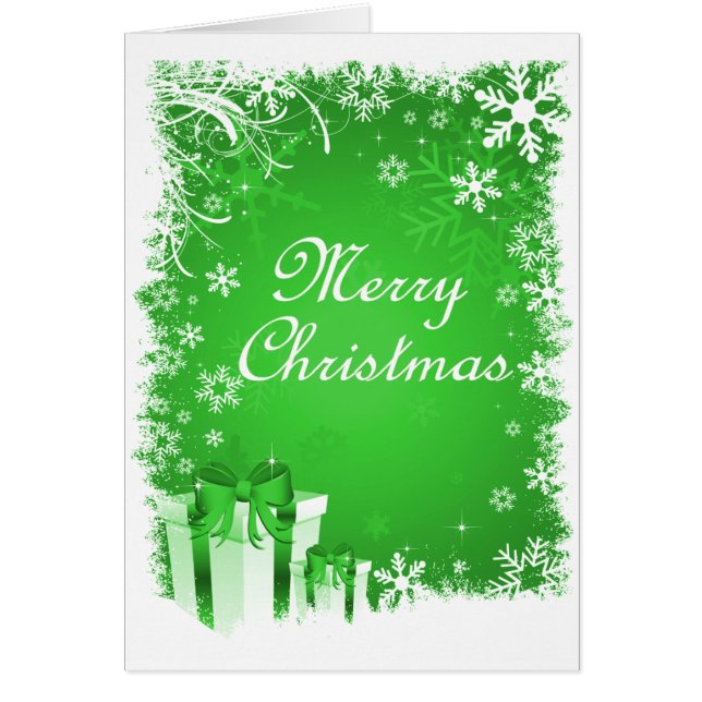 Green and White Snowy Christmas (Front)