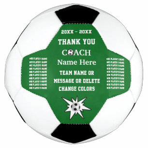 Green and White, Soccer Coach Gifts Thank You, Football