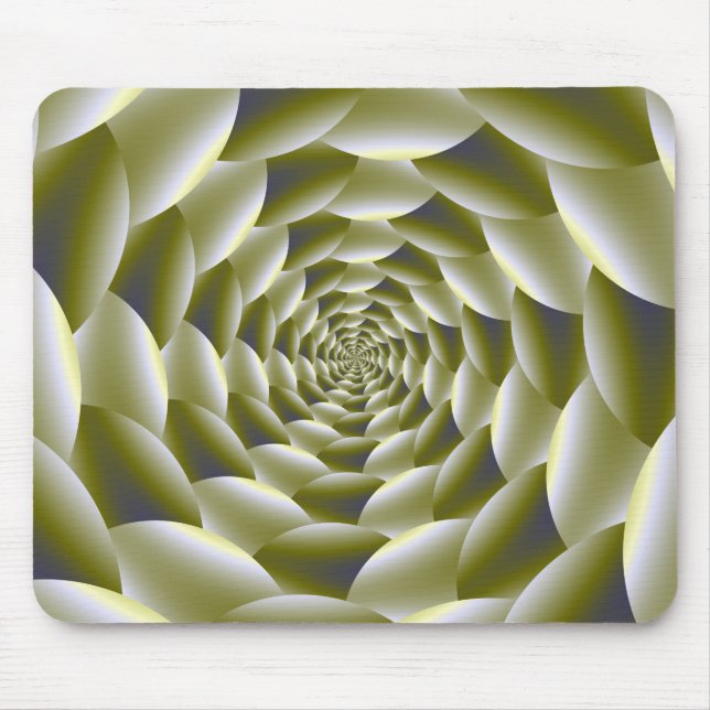 Green and White Spiral Mousepad (Front)