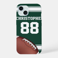 Green and White Stripes Jersey Grid Iron Football