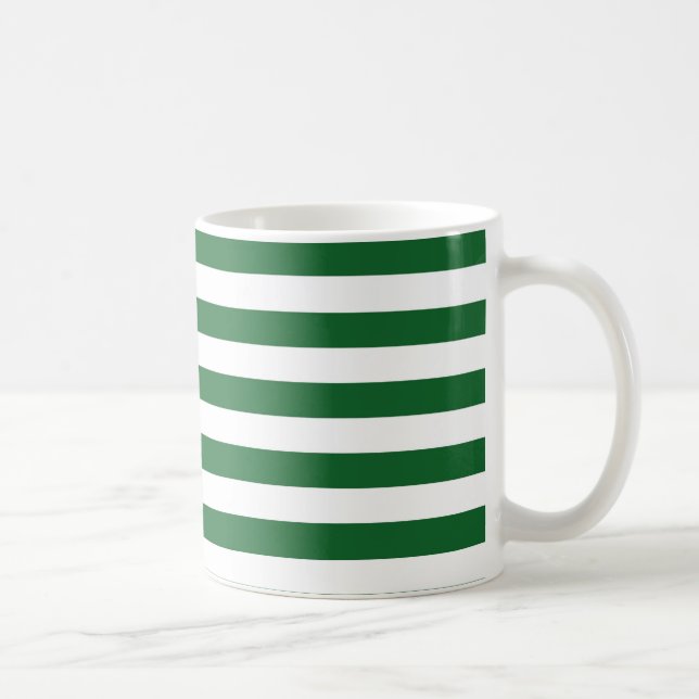 Green and White Stripes Mug (Right)