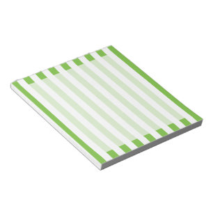 Green and White Stripes Notepad