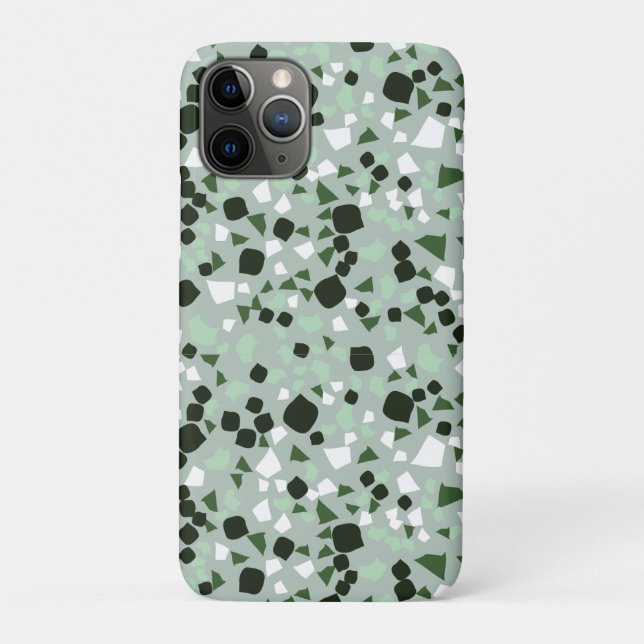 Green and White terrazzo Minimal modern  Case-Mate Case-Mate iPhone Case (Back)