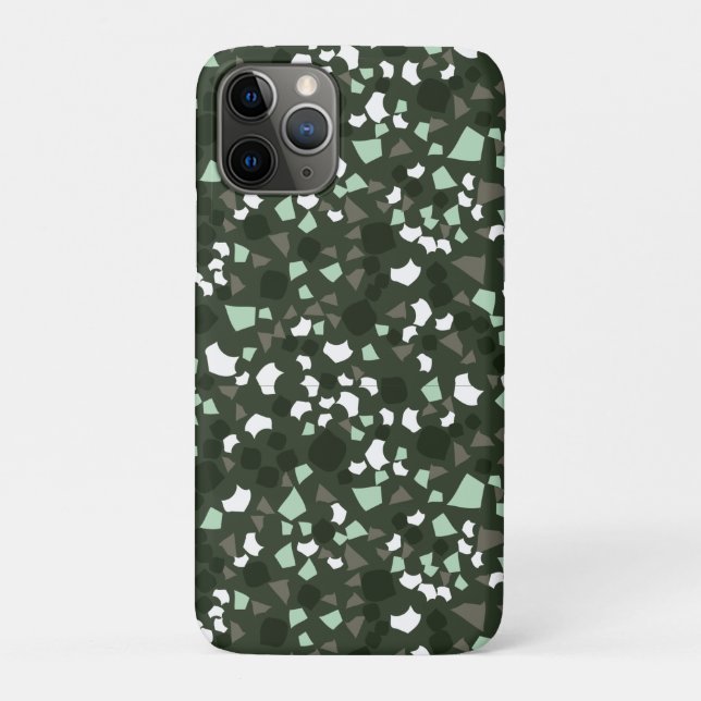 Green and White terrazzo Minimal modern Case-Mate  Case-Mate iPhone Case (Back)