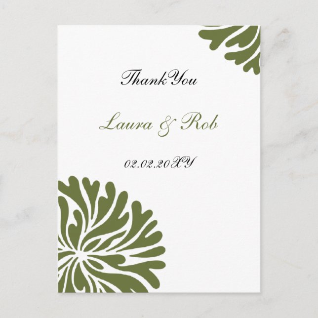 green and white ThankYou Cards (Front)