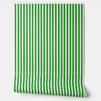 Green And White Traditional Stripes