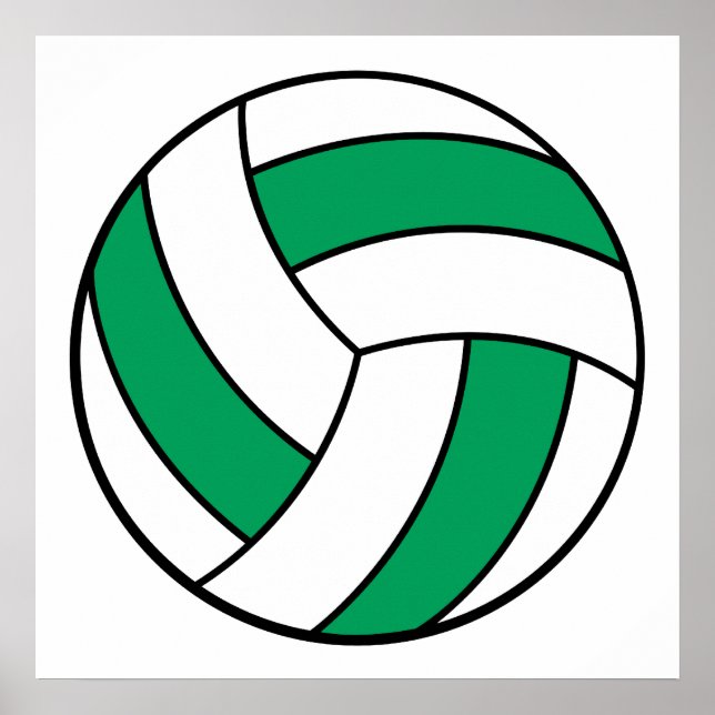 green and white volleyball poster (Front)