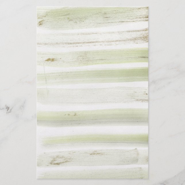 Green and White Watercolor Soap Wrap Paper (Front)