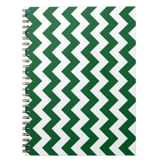 Green and White Zigzag Notebook (Front)