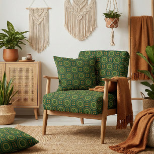 Green and Yellow Boho Chic Decorative Pattern Fabric