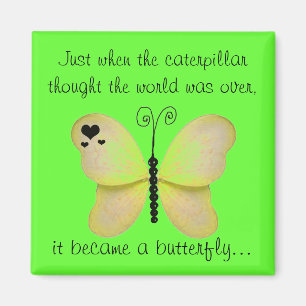 Green and Yellow Butterfly Magnet
