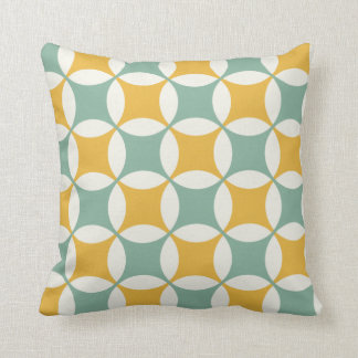 Green and yellow circles cushion