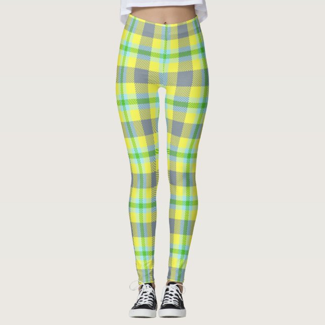 Green And Yellow color  Leggings (Front)