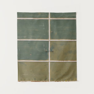 Green and yellow drawer tapestry