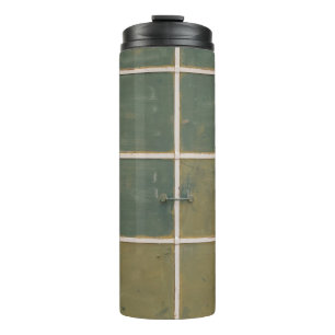 Green and yellow drawer thermal tumbler