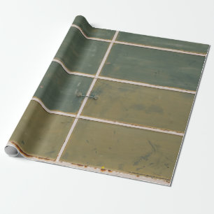 Green and yellow drawer wrapping paper