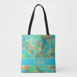 Green and Yellow drops abstract Tote Bag
