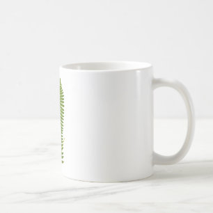 Green and Yellow Fern Leaf Botanical Illustration Coffee Mug