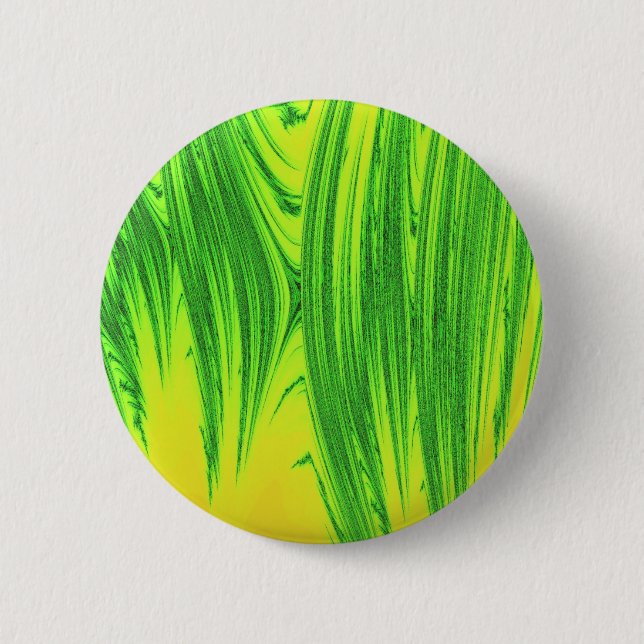 GREEN AND YELLOW GARDEN PLANTS 6 CM ROUND BADGE (Front)