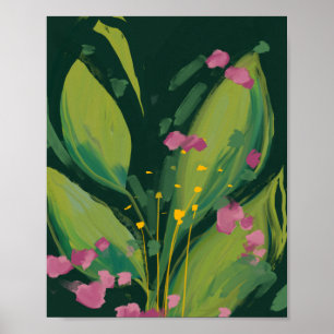 green and yellow garden themed poster