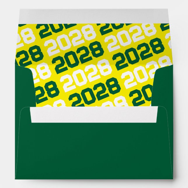 Green and Yellow Graduation Envelopes (Back (Bottom))