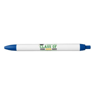 Green and Yellow Graduation Gear Blue Ink Pen