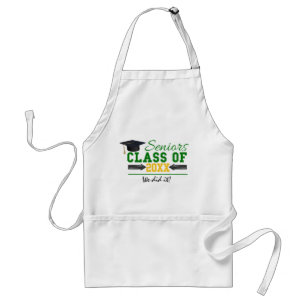 Green and Yellow Graduation Gear Standard Apron