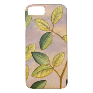Green and Yellow Leaves on Sunset Background iPhone 8/7 Case