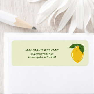 Green and Yellow Mediterranean Citrus Lemon Label