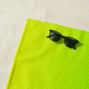 Green and yellow neon gradient beach towel