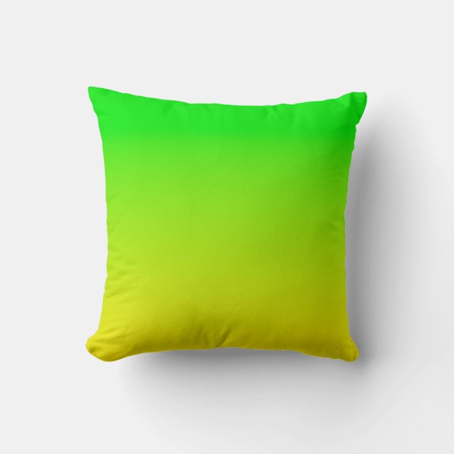 Green and yellow neon gradient cushion (Front)