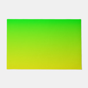 Green and yellow neon gradient doormat
